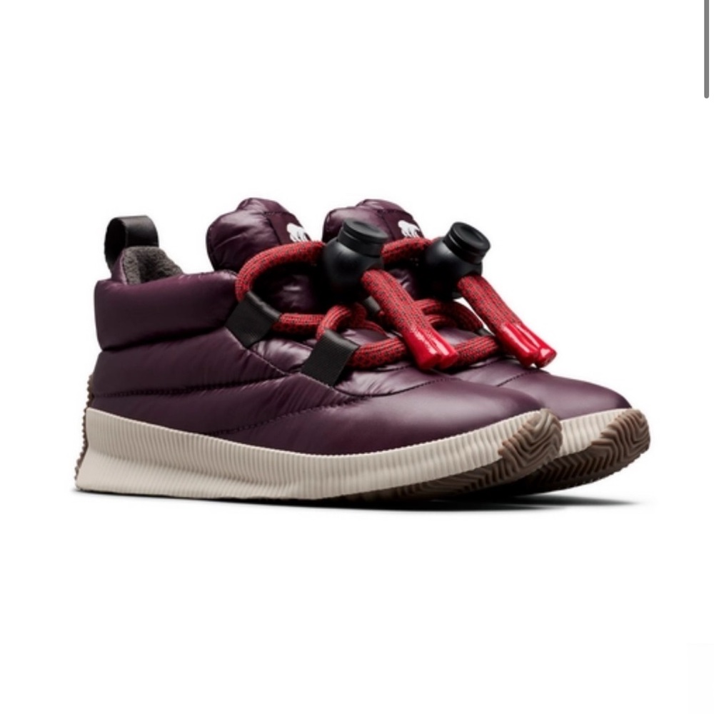 Sorel Women's Burgundy and Red Winter Slip-On Boots